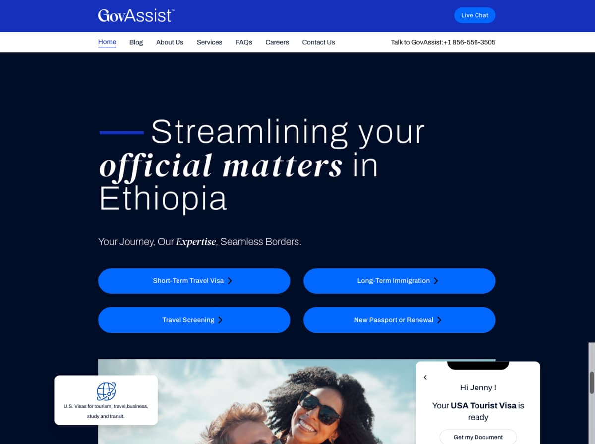 Govassit Company Profile Website and Mangment System